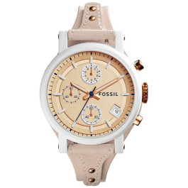 Correa de reloj Fossil ES4005 Cuero Beige 18mm